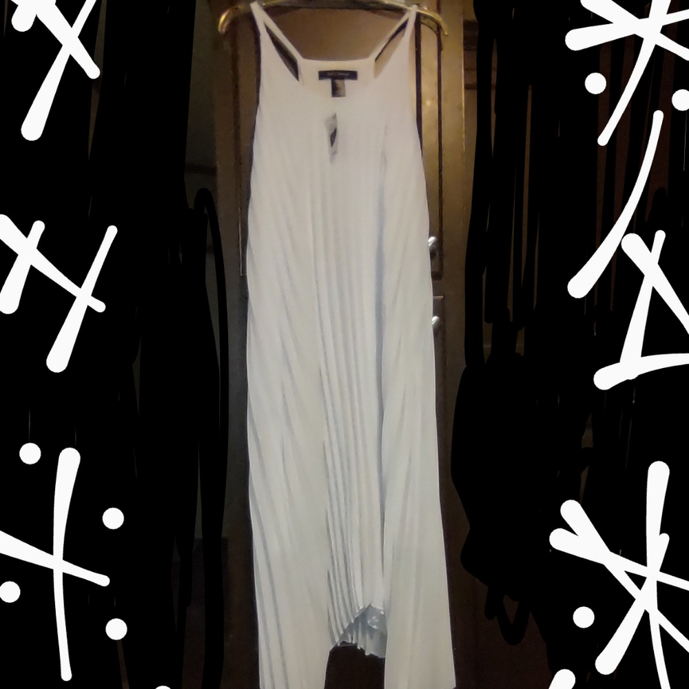 🍄5/$25 mix & Match  NWT Ashley Stewart white spaghetti straps summer dress